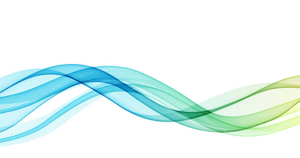 Vector abstract flowing wave lines background. Design element for presentation. website template Vector abstract blue green flowing wave lines background. Design element for presentation, cover, website template. Blend blue lines swirl pattern stock illustrations