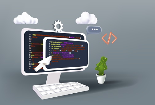 Web Development Cohing Website Programming And Coding Web Development And Coding Stock ...