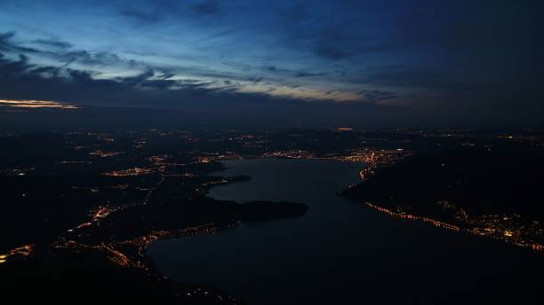 istock Lake Zug at night. 1358105416
