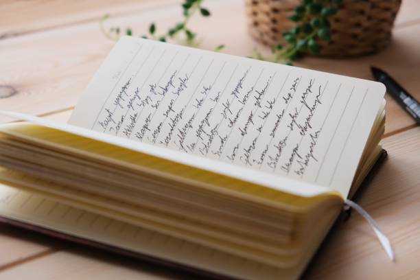 Vintage handwritten letter. Conceptual background on history, education, literature topics. Retro style.