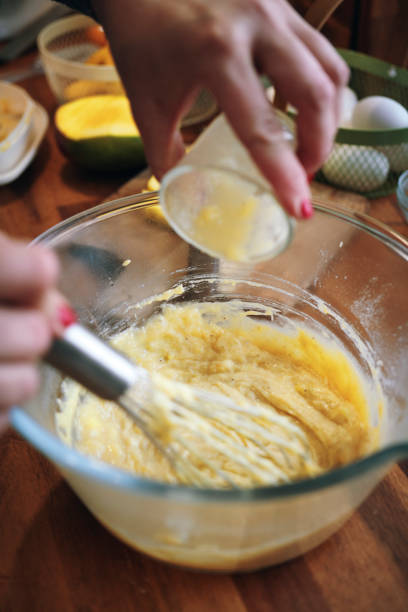 istock Preparing Mango Banana Souffle in Domestic Kitchen 1358124188