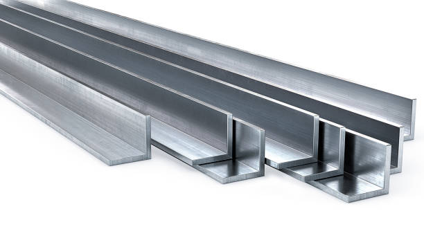 istock Metal products profiles isolated on a white background. 3d rendering 1358127258