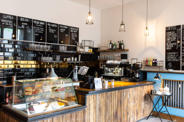 istock Interior of a local coffee shop 1358132447