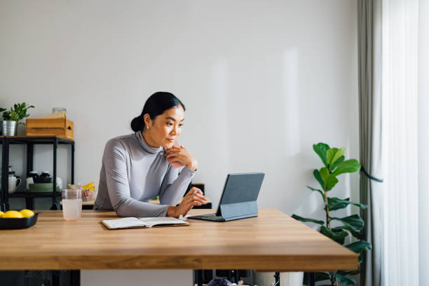 istock Happy Business Woman Working from Home 1358132473