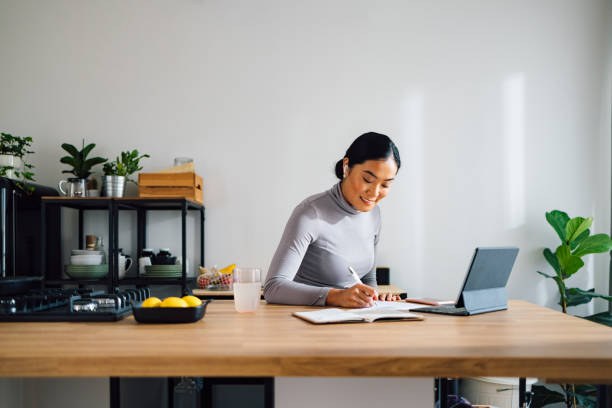 istock Happy Business Woman Working from Home 1358132475