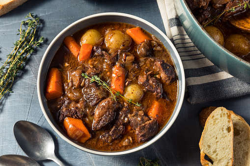 Hearty Homemade Gourmet Beef Stew with Carrots and Potatoes
