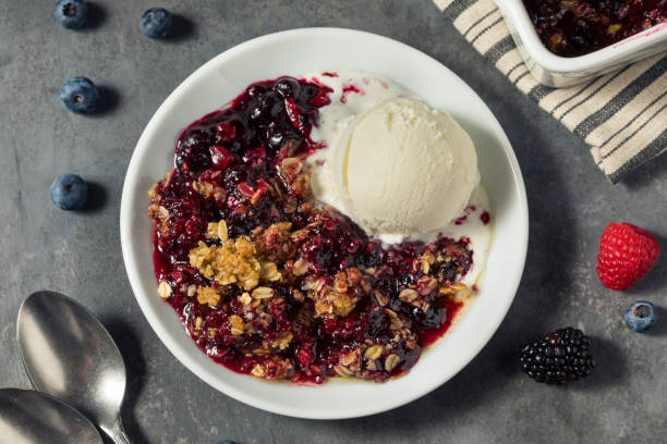 istock Homemade Berry Crumble Dessert 1358135054