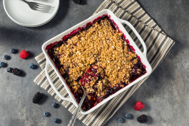 istock Homemade Berry Crumble Dessert 1358135068