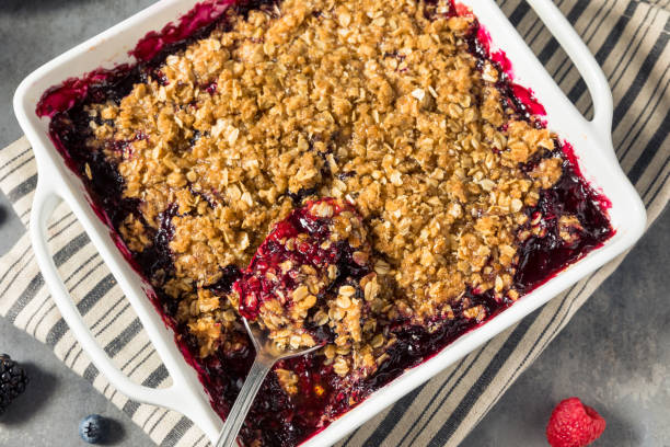 istock Homemade Berry Crumble Dessert 1358135086