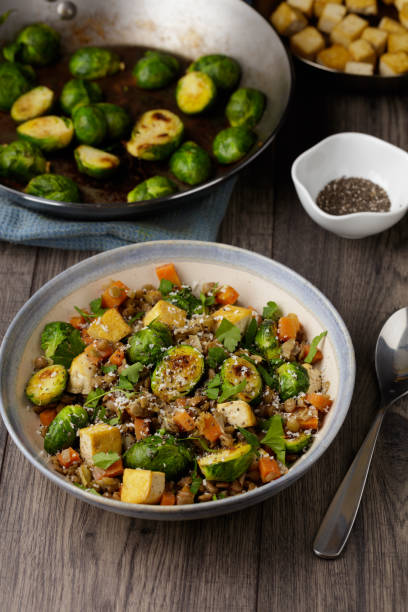 istock Healthy Vegan green lentils bowl 1358136920