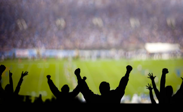 Futbol Excitement Fans excited at a futbol game international soccer event stock pictures, royalty-free photos & images