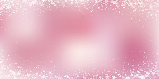 istock White heart love confettis. Valentine's day vignet 1358148523
