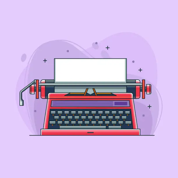 Vector illustration of Typewriter illustration vector design