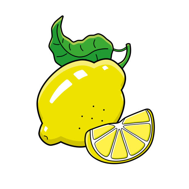 Lemon Fruit With Slice Stock Illustration - Download Image Now - Lemon  Juice, Cartoon, Citrus Fruit - iStock