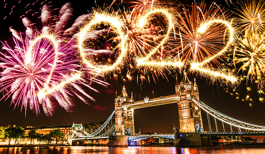 2022 new year in London