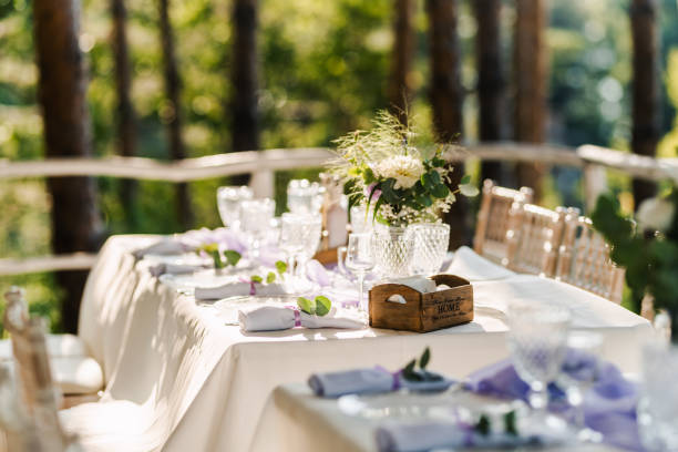 istock Fresh floral wedding decoration. 1358154846