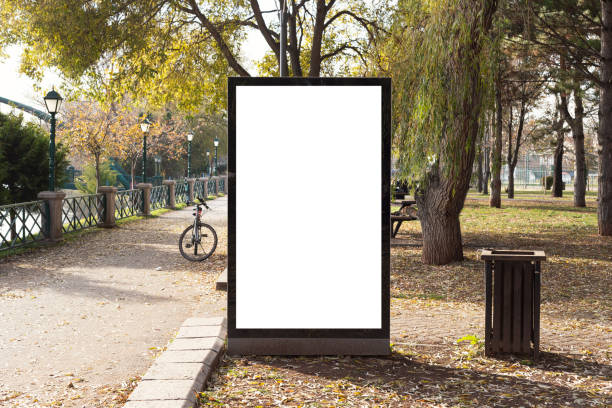 istock Blank billboard in the public park 1358158461