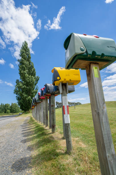 istock Long row of letterboxes along rural road 1358160924