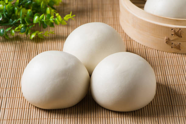 istock Chinese food steamed roll on table. 1358165672