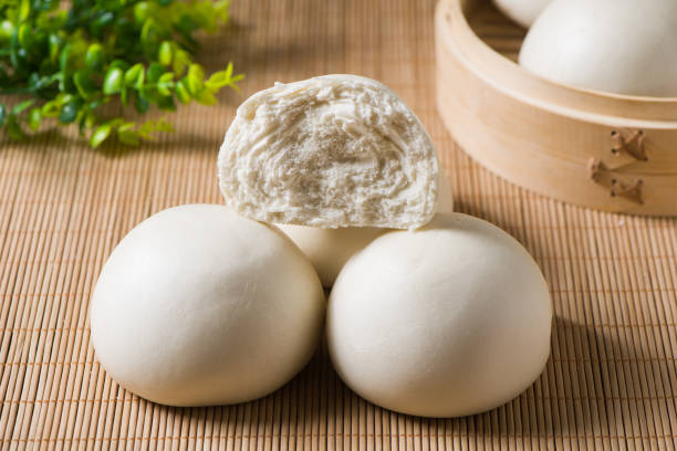istock Chinese food steamed roll on table. 1358165684