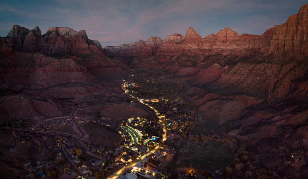 istock Zion national park with sunset 1358166619