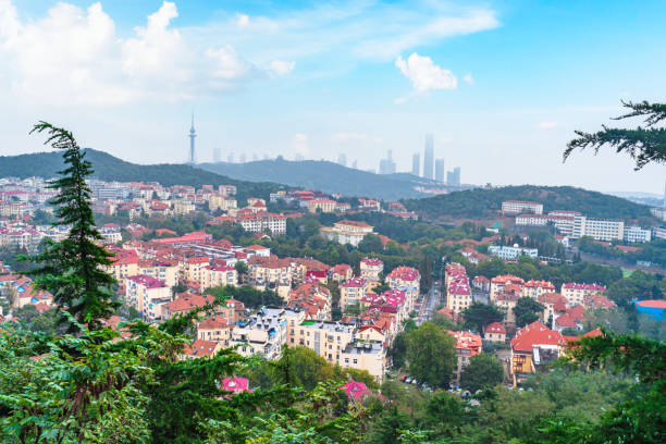 istock Qingdao Signal Hill Park architectural landscape 1358167378