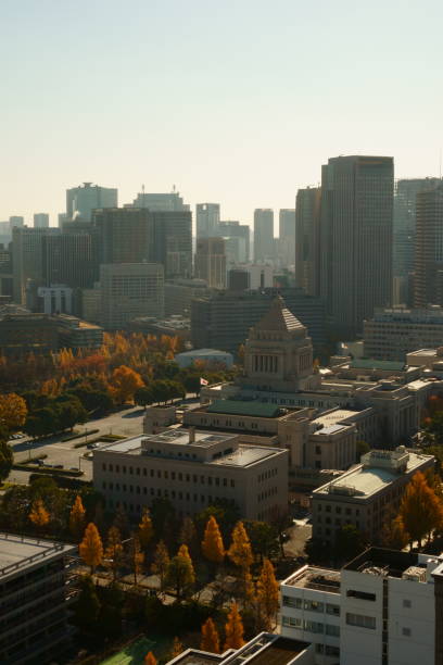 istock Autumn and Relax in Business Skyscrapers 1358167529