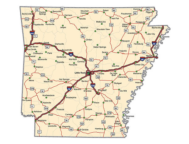 50 Arkansas Road Map Stock Photos Pictures Royalty Free Images IStock Arkansas Highway Map 