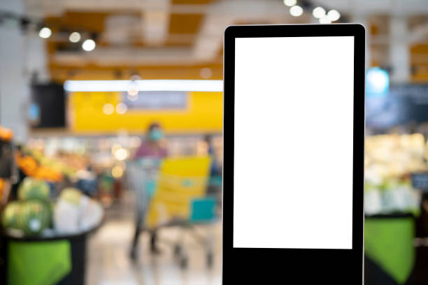 Intelligent Digital Signage , Augmented reality marketing and face recognition concept.
