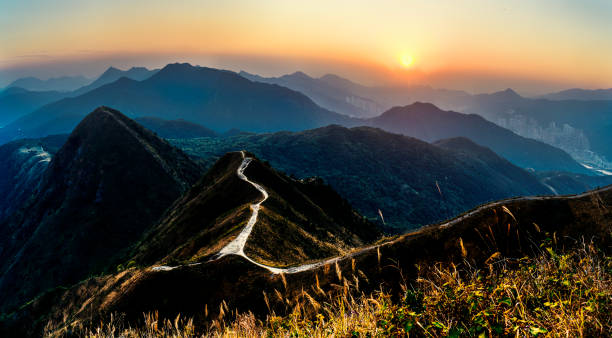 istock Sunset on Wan Kuk Shan and Pyramid Hill 1358170776