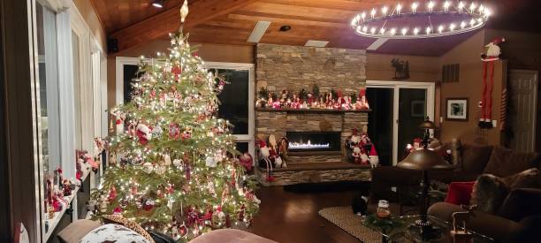 istock Stunning, Rustic Christmas Holiday Interior 1358173293