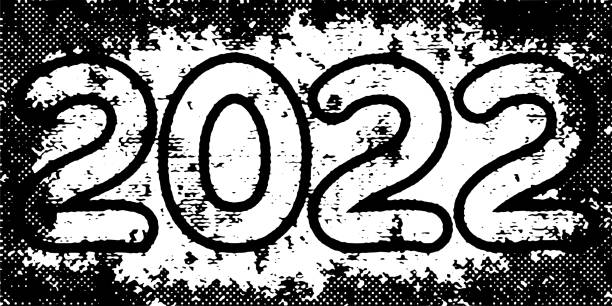 istock New Year background, number 2022 in grunge style, gray 1358175527