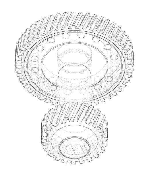 ilustrações de stock, clip art, desenhos animados e ícones de gear wheel. vector rendering of 3d - machine teeth