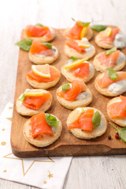 istock festive canape with cream and smoked salmon 1358194477