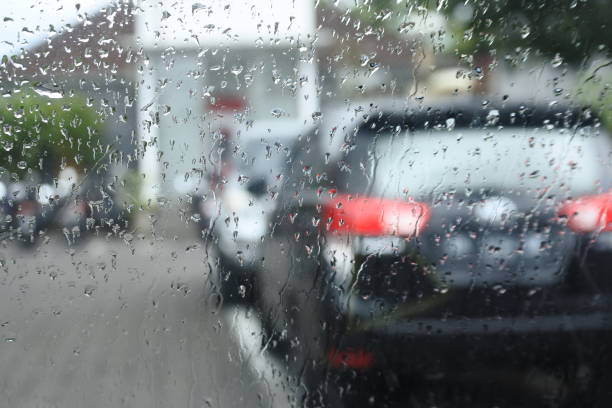 istock raindrops wet the windshield. water dew photo 1358199754