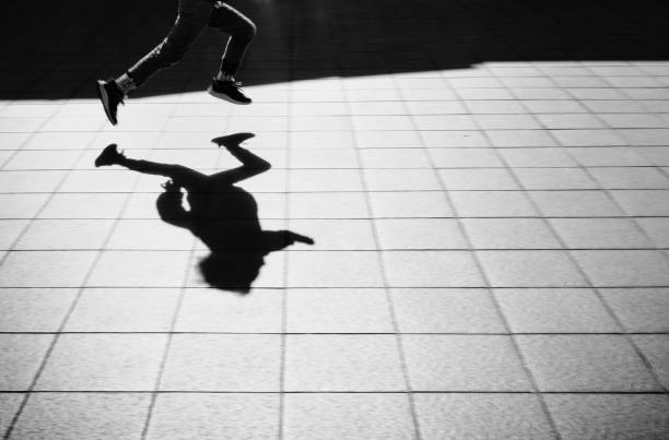 Image of shadow of a running child