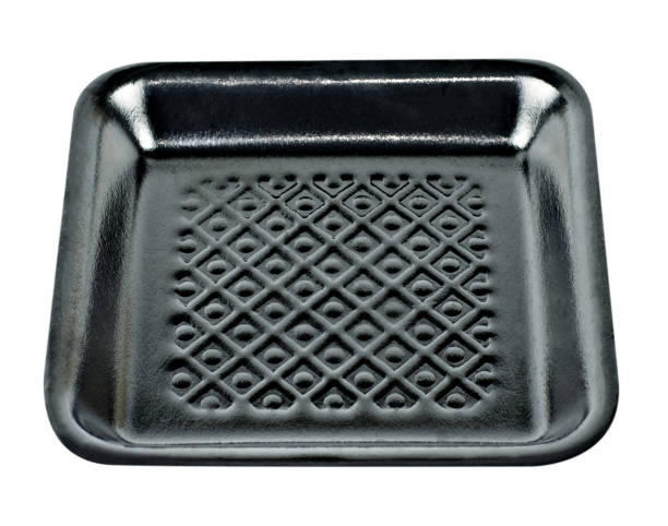 istock Black Foam food container isolated on white background. 1358210911