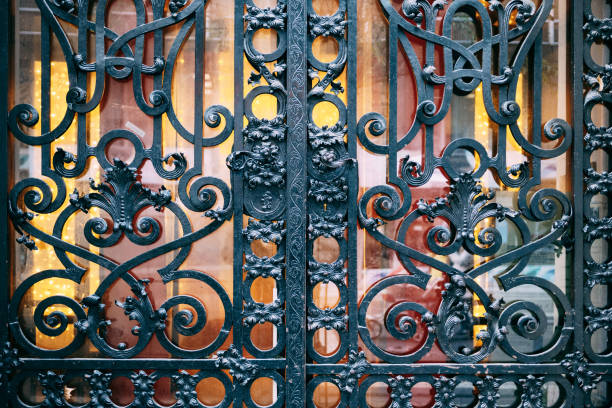 istock Beautiful wrought-iron gates with floral patterns 1358212933