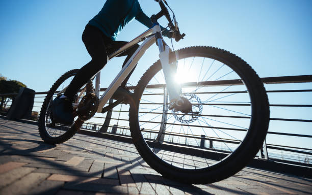 istock Riding bike on the coast path 1358214714