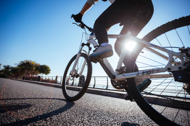 istock Riding bike on the coast path 1358214762