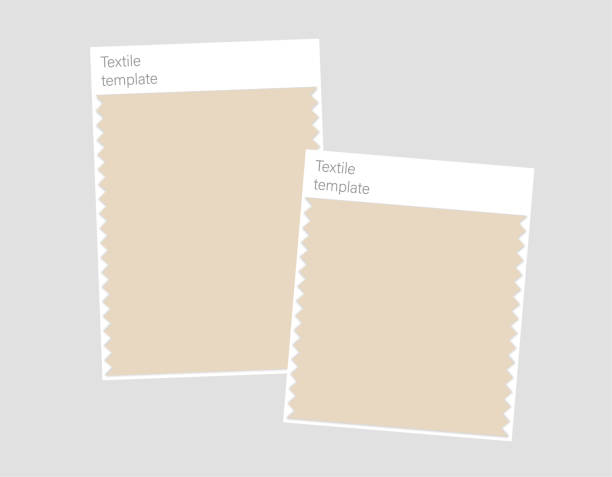 Two beige Fabric samples. Textile swatches for your design.Mood Board Mockup. Vector Blank Template. EPS10. Two beige Fabric samples. Textile swatches for your design.Mood Board Mockup. Vector Blank Template. EPS10. fabric swatch stock illustrations