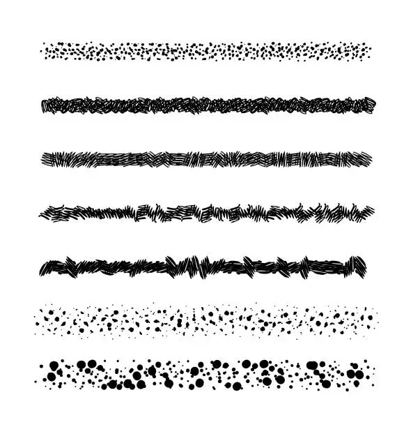 Vector illustration of Scatter brushes collection