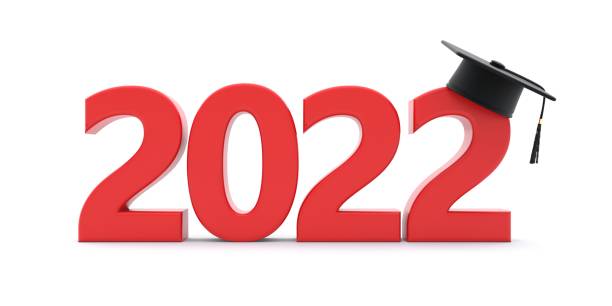 istock 2022 Class Graduation. Year number and College cap isolated on white background. 3d illustration 1358219880