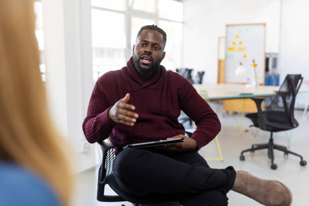 istock Startup entrepreneur sharing his business growth ideas with a partner 1358220832