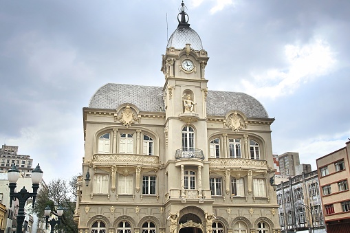 Curitiba, Brazil - Old Town architecture. City Hall building.