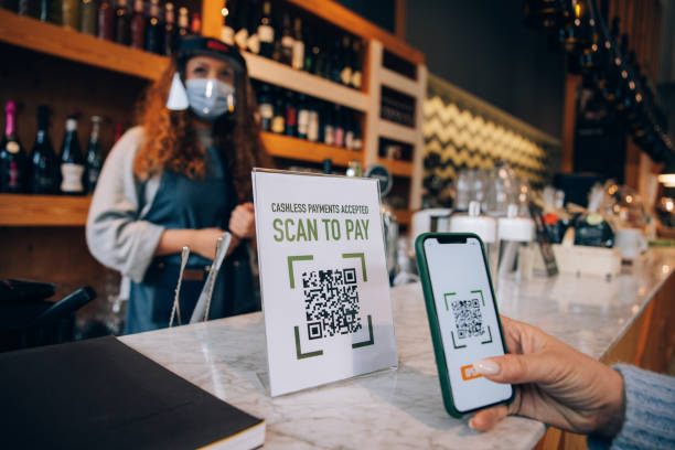 istock Contactless payments scanning QR 1358227706