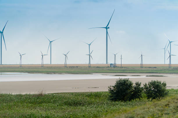 istock Wind farm against the sky. 1358230104