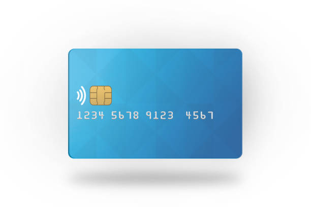 istock Realistic credit card template isolated. 1358231752
