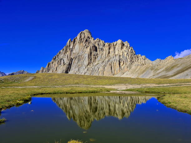 istock mountain reflected on alpine lake in summer 1358233768