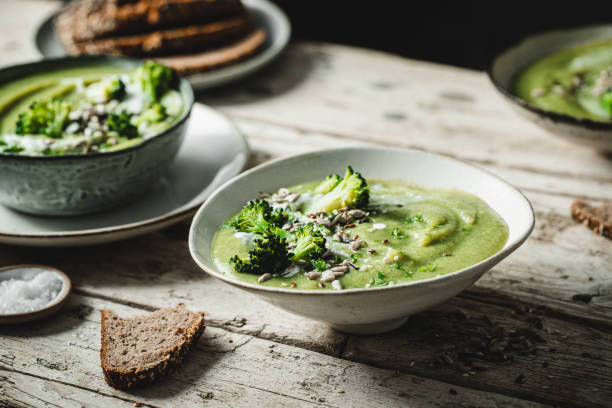 Delicious fresh broccoli soup